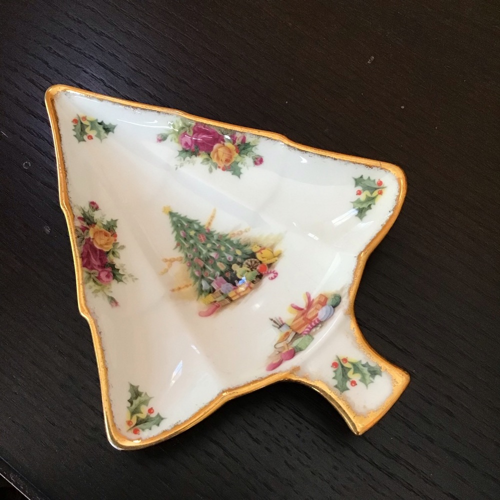 Vintage Royal Albert Christmas Magic Tree Candy Dish